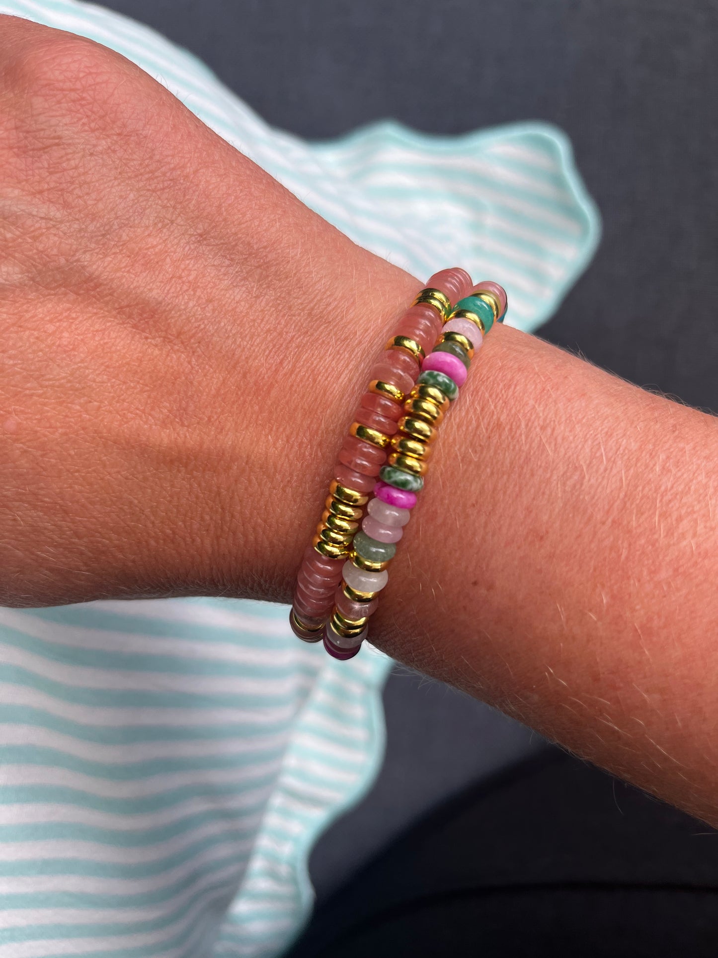 Colorful perle armbånd