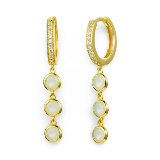 Polkadot øreringe guld