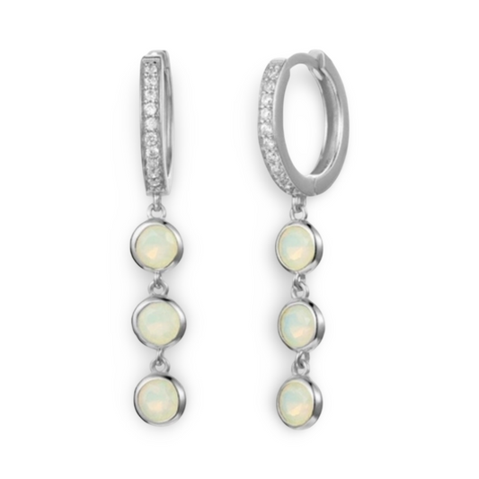 Polkadot øreringe sølv