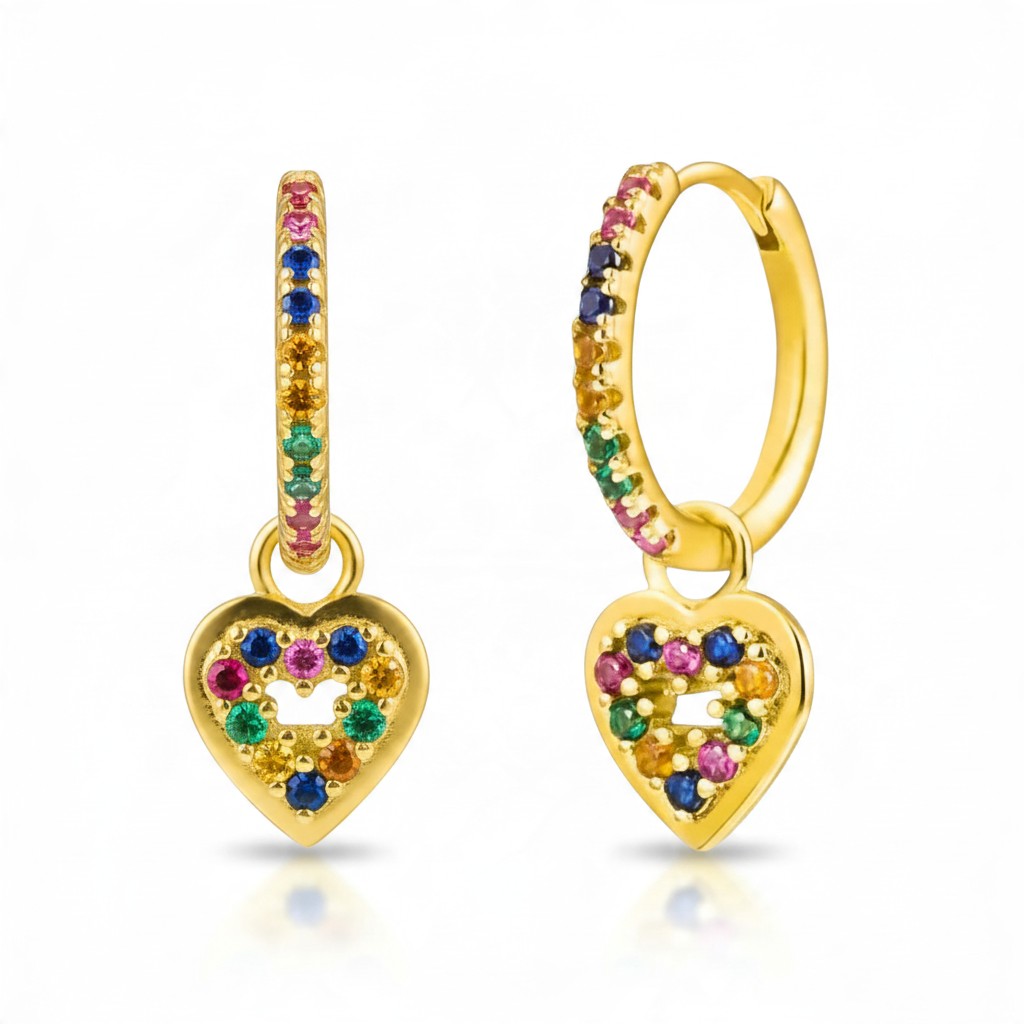 Multicolor Heart (guld)